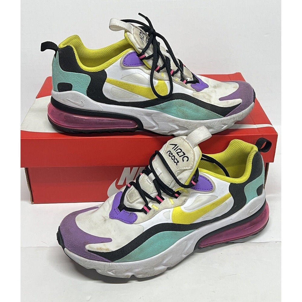 Nike Air Max 270 React Youth Running Sneakers Shoes 5.5Y